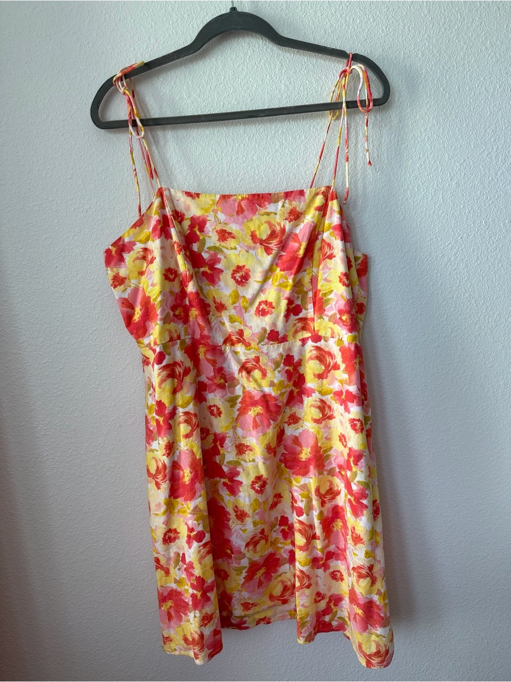 Old Navy Floral Mini Dress in Yellow, Pink, Red